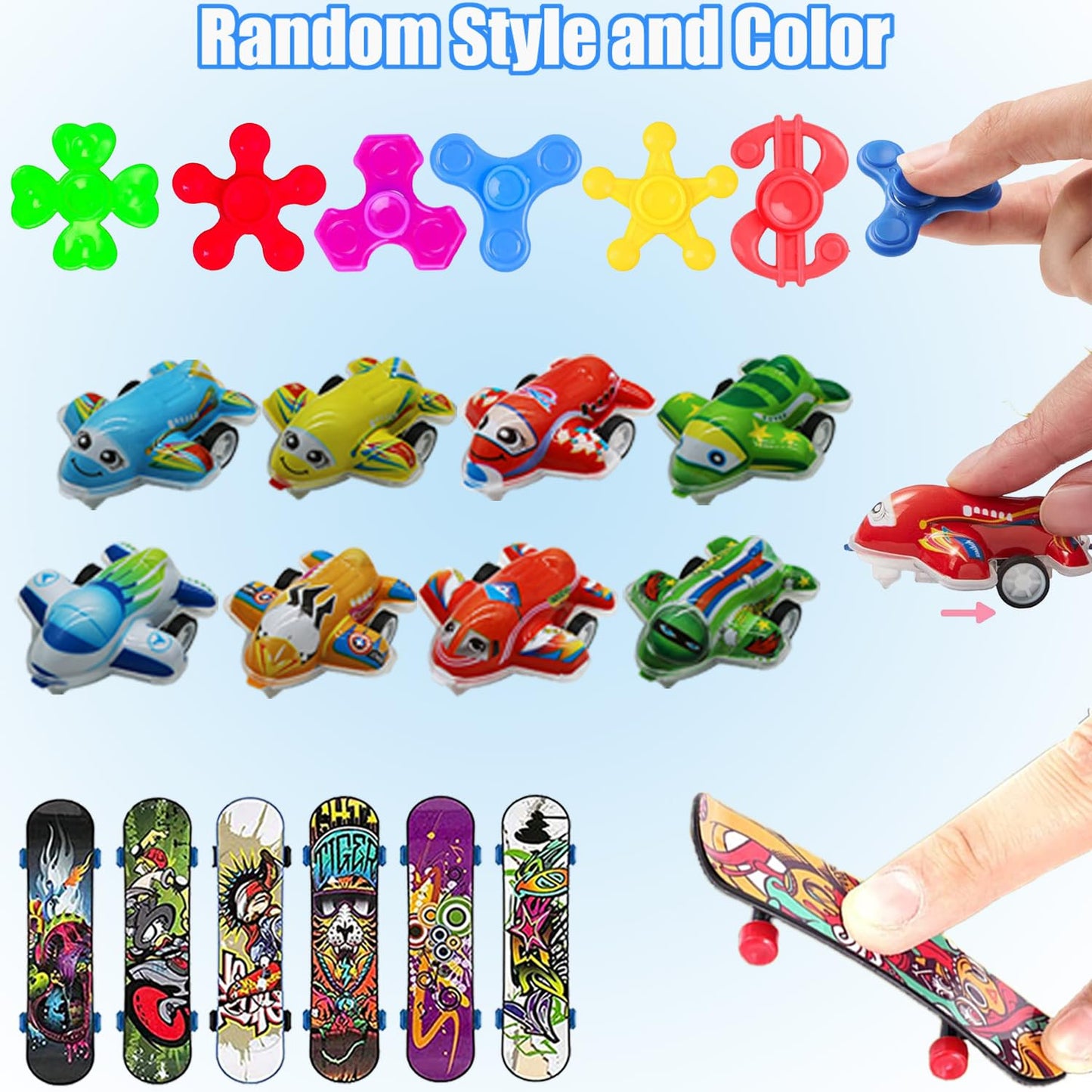 Kocici 128 Pcs Party Favors, Prize Box Toys for Kids Classroom, Treasure Chest, Pinata Fillers, Goodie Bags Stuffers Bulk, Fidget Toys Set
