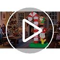 Aircity 8FT Giant Candy Cane Inflatable Christmas Outdoor Decor - Red-Candy Cane Variation