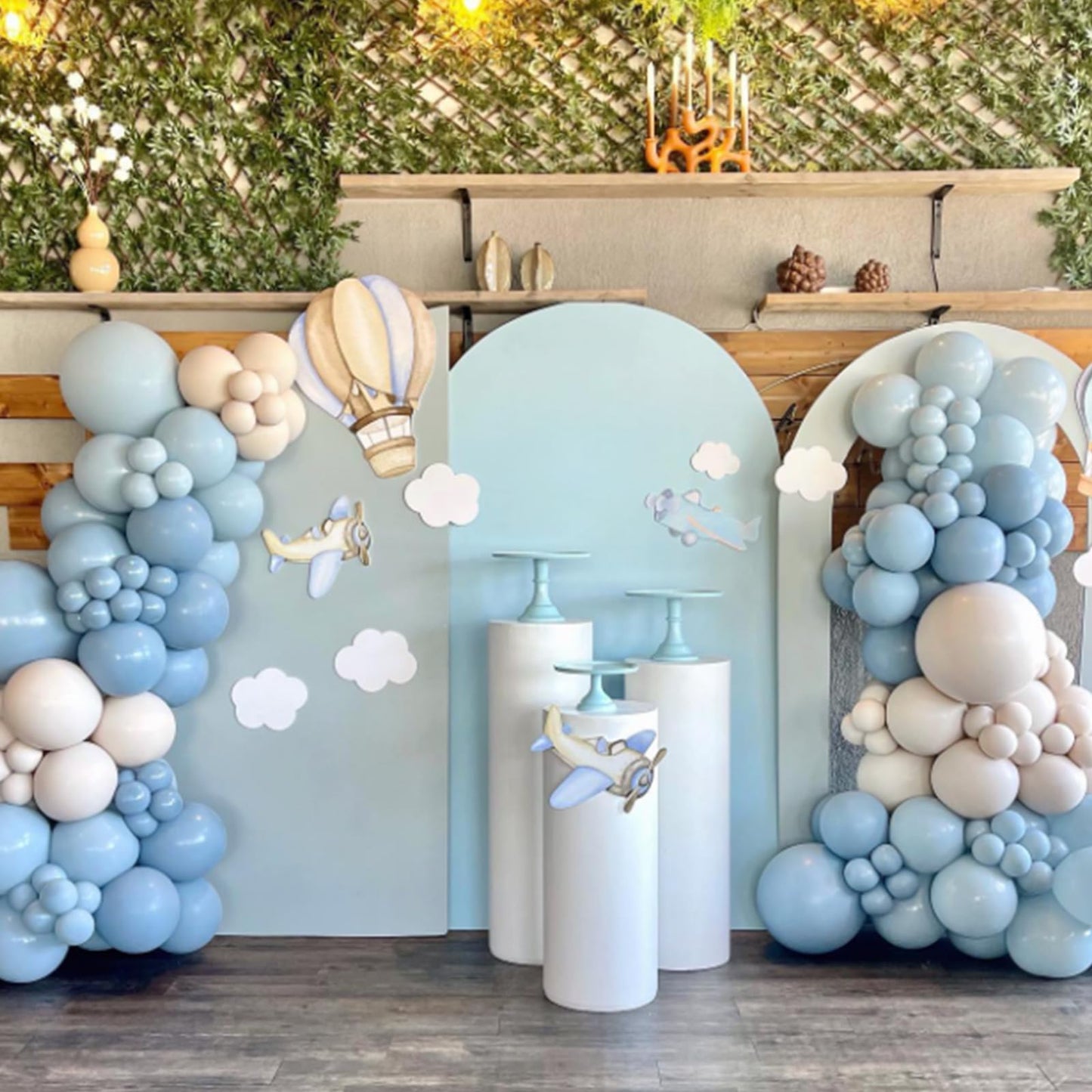 Awenztech Light Blue Balloons 12 inch, Pastel Blue Latex Balloon 50pcs Party Balloons for Graduation Baby Shower Gender Reveal Wedding Birthday Party Decorations