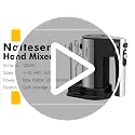 Black 600W Hand Mixer with 10 Speeds Turbo Function - Lightweight Kitchen Appliance