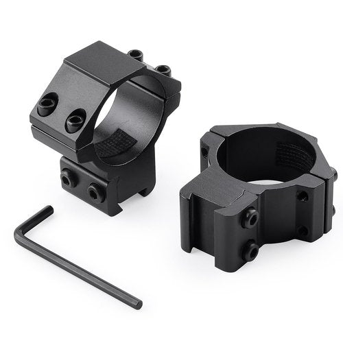 JINSE Green.L 30mm Scope Mount Set of 4, 2 High & 2 Medium Scope Mounts for 11mm Dovetail Rail, Secure Mounting for Rifle Scopes