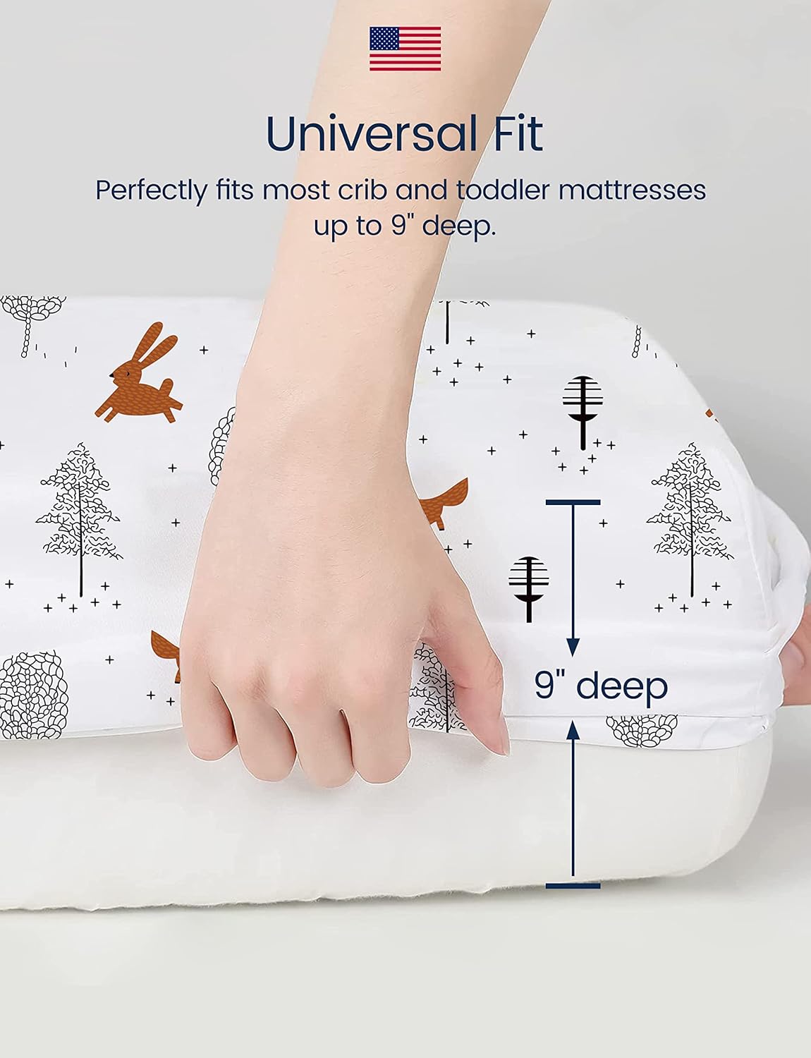 TotAha Dinosaur Crib Sheets - Premium Soft & Breathable Fitted Mattress Sheets | 28x52x9 Extra Deep Pocket, 2 Pack