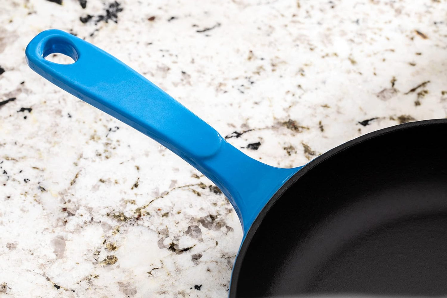 Lodge Enameled Cast Iron Skillet - 11-Inch | Vibrant Caribbean Blue Finish