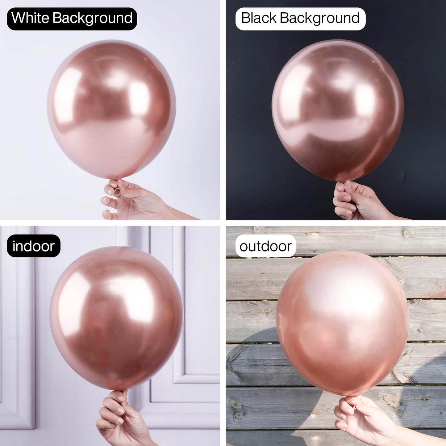 PartyWoo Rose Gold Balloons 100pcs Different Sizes of 18 12 10 5 Inch Gold Balloon Arch Kit Garland for Birthday Graduation Bachelorette Bridal Shower Wedding Party Decorations Rose Gold-G107