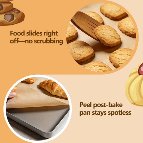 400Pcs Unbleached 12x16 Inch Silicone Coated Parchment Paper Sheets, Pre-Cut Non-Stick Baking Paper for Oven, Air Fryer, Grilling, Cooking, Fit Half Sheet Baking Pans