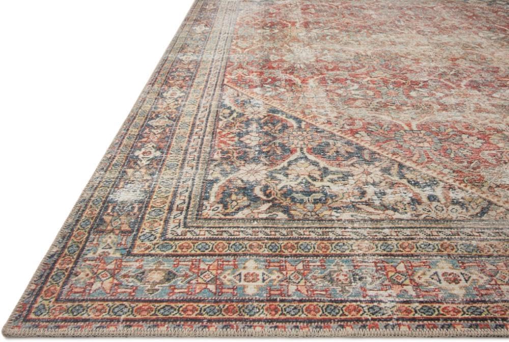 Loloi Amber Lewis Georgie Collection GER-01 Red/Navy 2'-6" x 7'-6", .19" Pile Height, Runner Rug