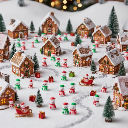 Chunful Mini Snowman Figurines - 30 Pcs Winter Ornaments for Crafts & Cake Toppers | Holiday Decor