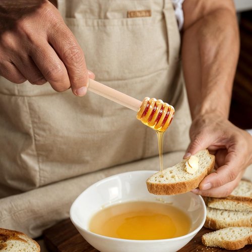 HANSGO Wooden Honey Dipper Sticks, 20 Pack 3 Inch Mini Honey Stirrers for Jars Dispense and Drizzle, Natural Wood Wand for Tea Party, Wedding Favors, Baby Shower Gifts