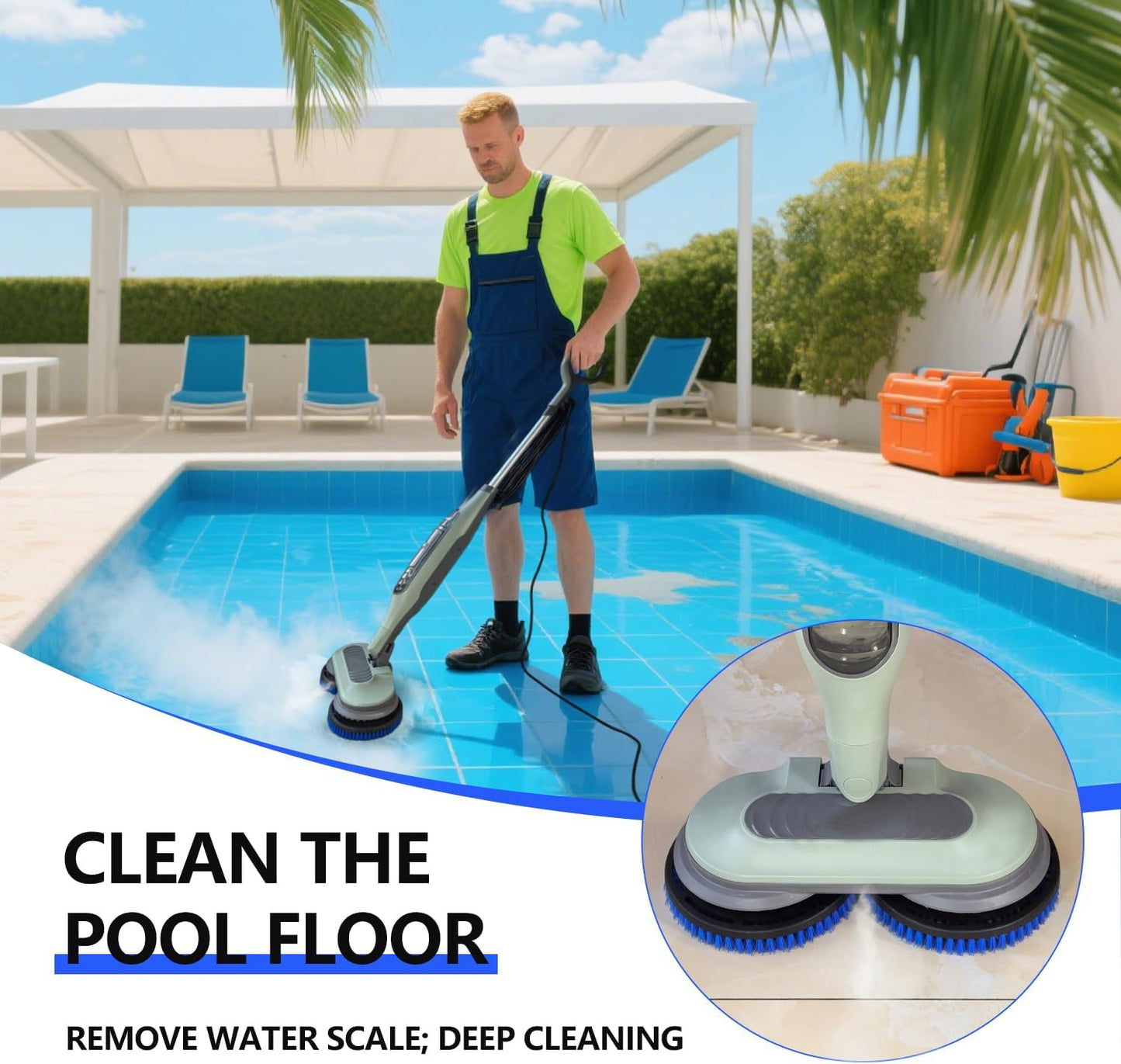 Shark Steam Mop Pads - Replacement Brush Head for S7000/S7001/S8201 | Nylon Bristles for Deep Cleaning Hardwood & Tile Floors