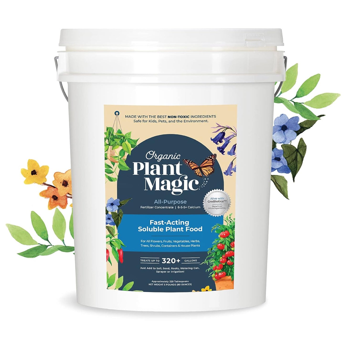 Truly Organic™ Plant Magic - Fast-Acting Soluble Fertilizer for All Plants | 5 lb Bucket