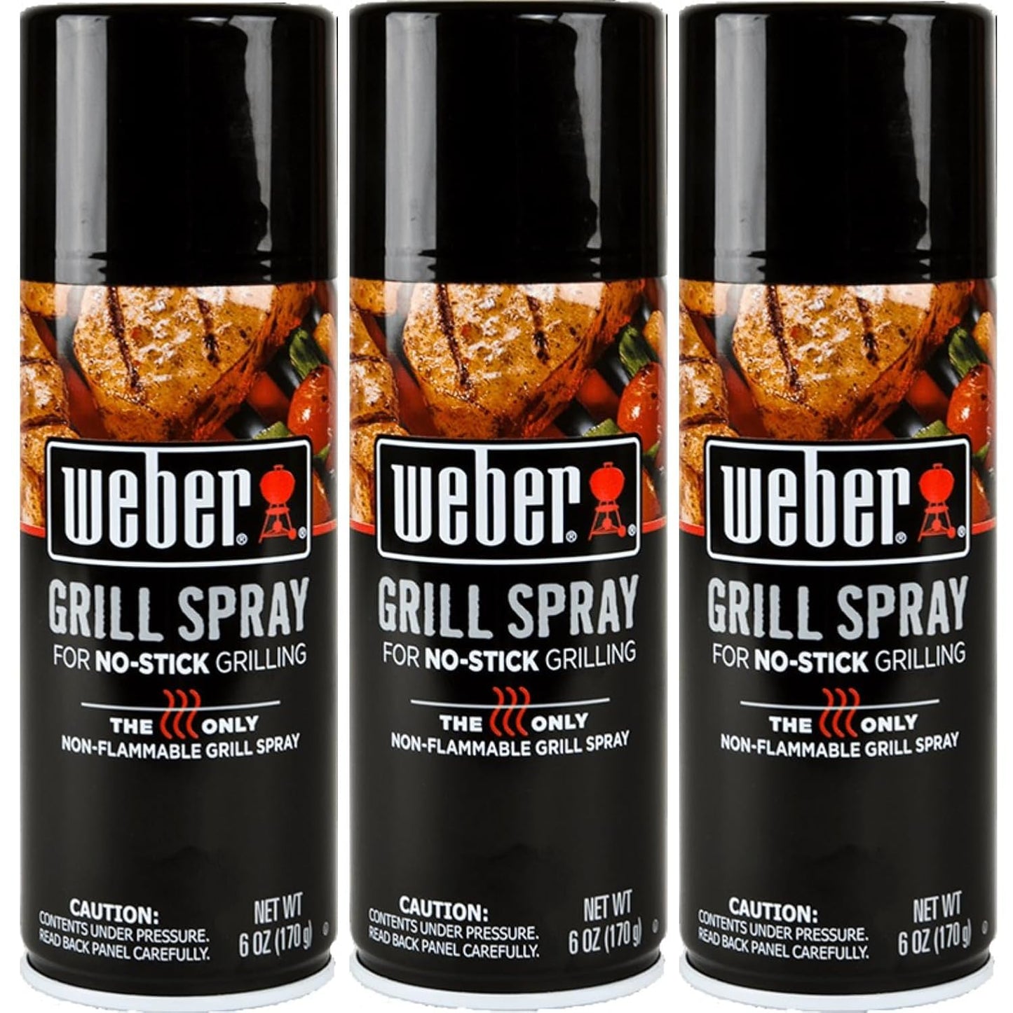 Weber Grill'N Spray 6 Oz. - Set of 3 for Perfect Grilling Flavor and Easy Application