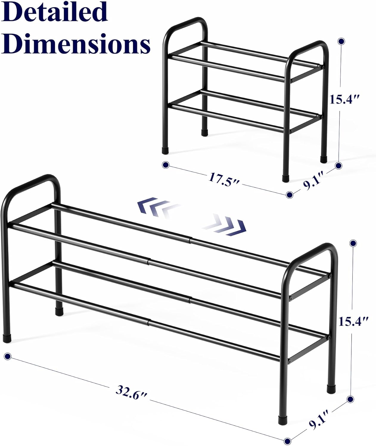 –32.6" x 9.1" x 15.4