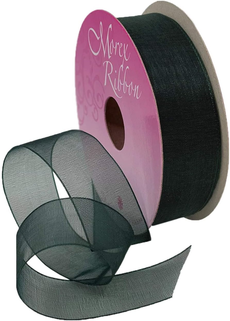 Red Organdy Nylon Ribbon - 5/8 Inch x 100 Yards | Morex 91803/100-609