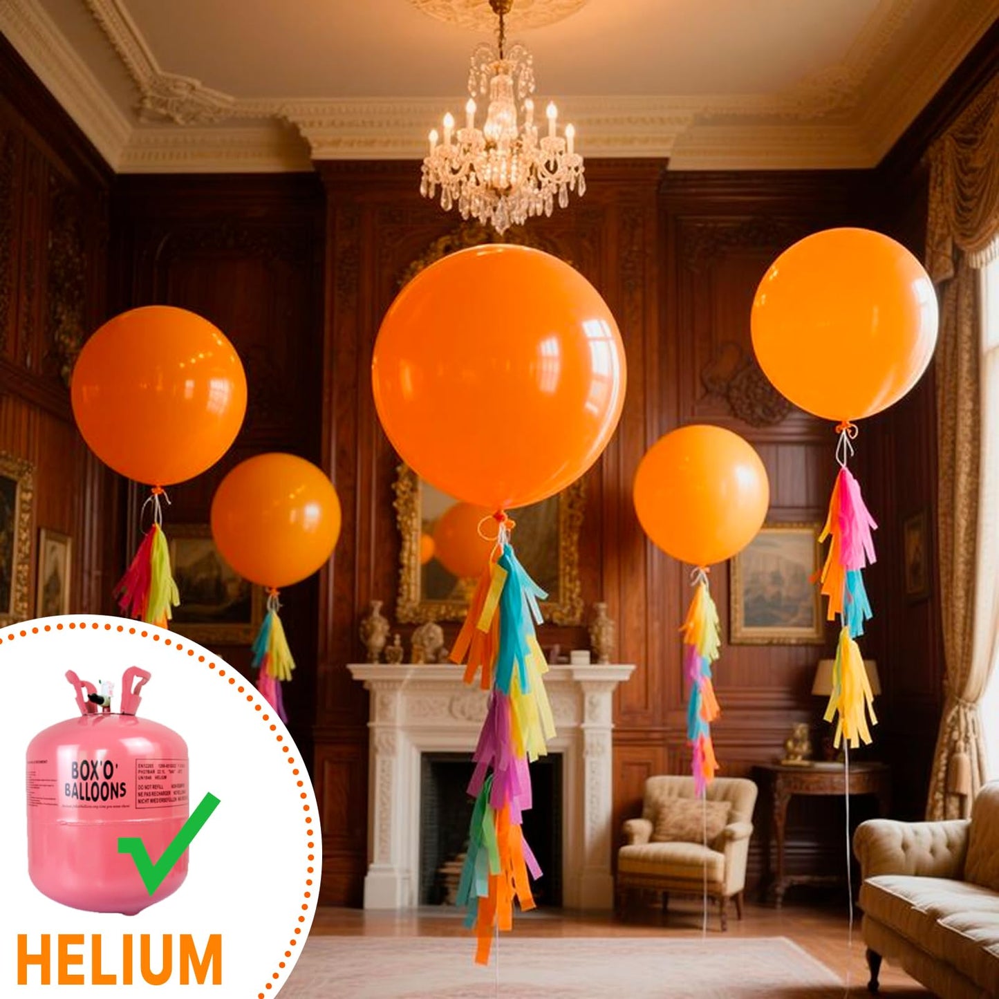 PartyWoo Orange Balloons 4pcs 36 Inch Fall Latex Helium Balloons for Birthday Baby Shower Graduation Tangerine Little Cutie Pumpkin Tropical Sunshine Boho Theme Party Decorations Orange-Y9