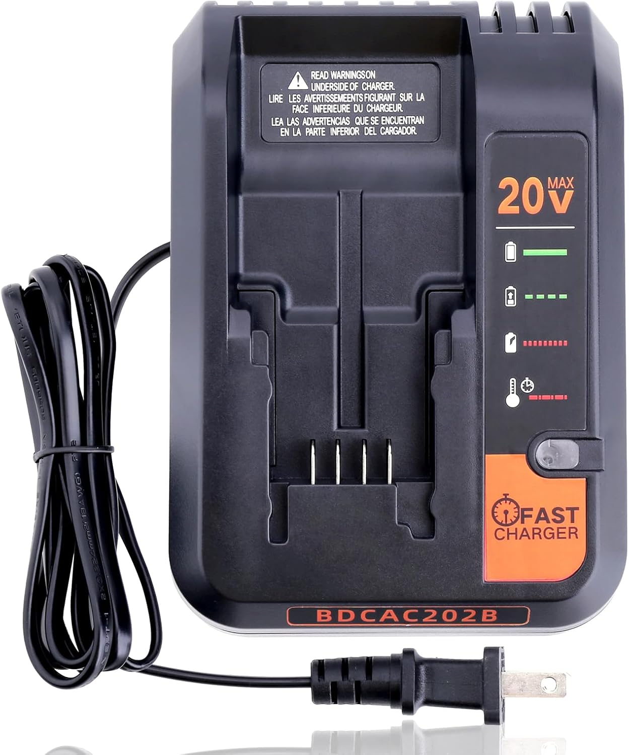 Tulepowceeng Fast Charger for Black & Decker 20V/12V Max Lithium Batteries - 2.0A Replacement Charger
