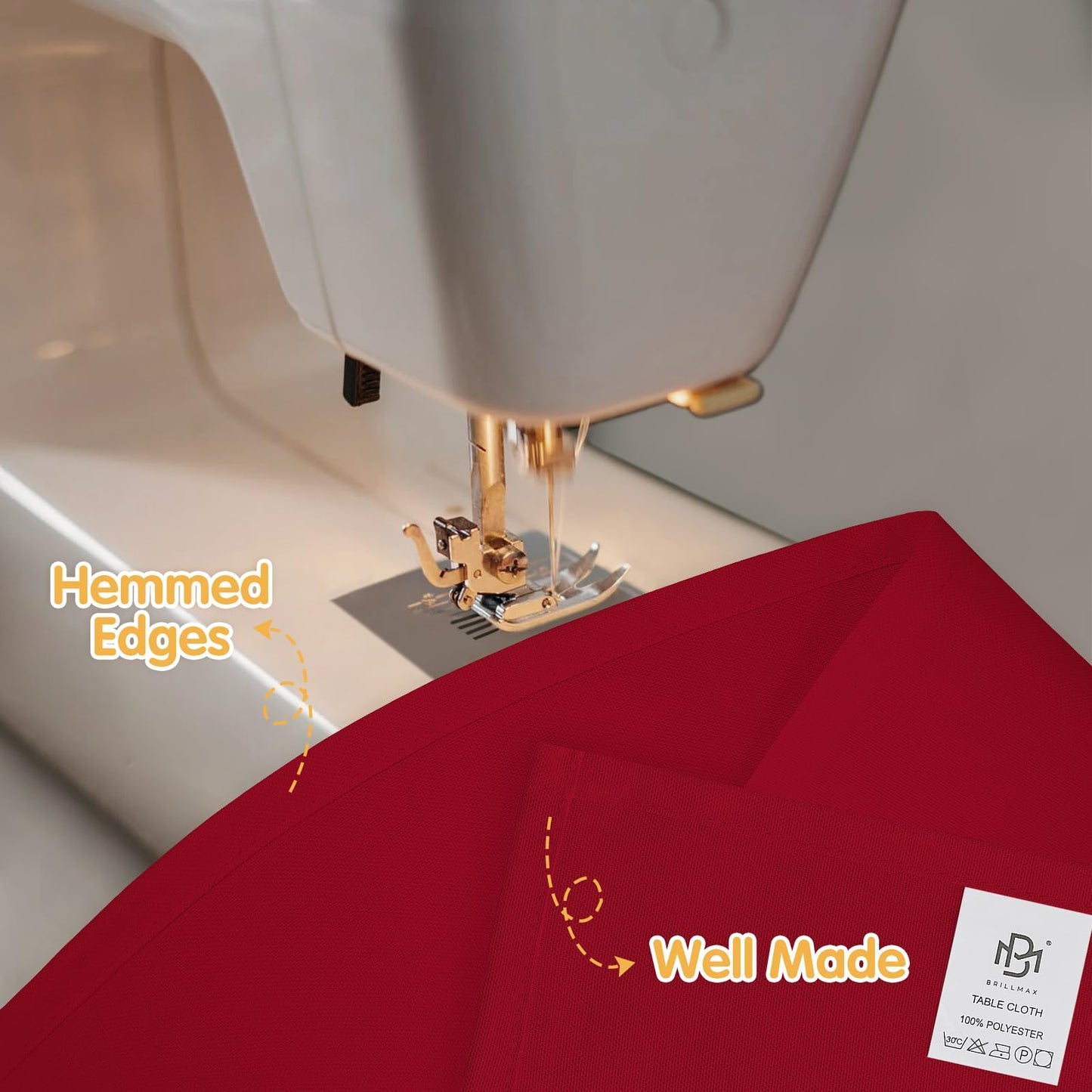 BRILLMAX 10 Pack Burgundy Tablecloths 60 x 102 Inch for 6ft Rectangle Tables - 150 GSM Polyester Fabric, 15" Standard Drop, Water, Stain & Wrinkle Resistant Cloth Cover for Wedding Dining Buffet