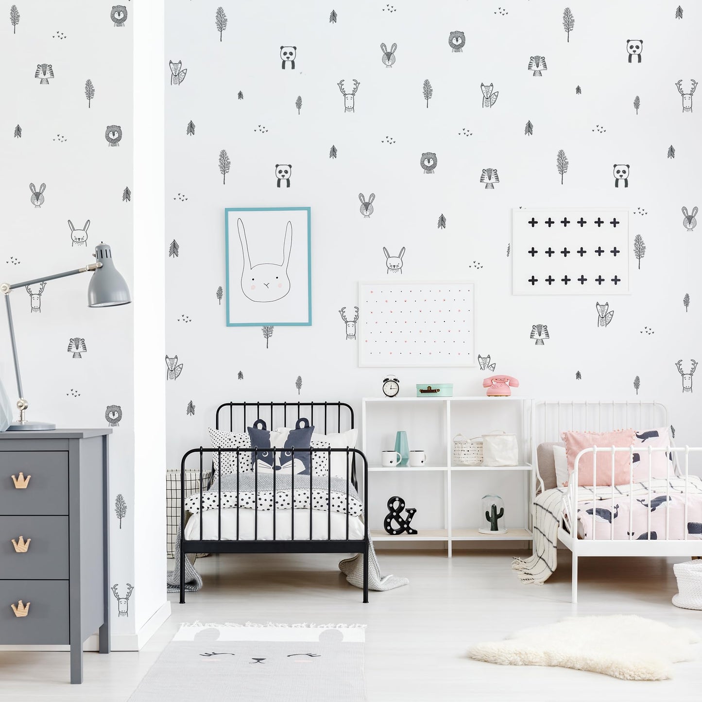 Baby RyRo London Stylish Animal Wall Stickers - Nursery, Toddler, Kids Jungle Wall Stickers with Adorable Safari Animal Designs. Easy to Apply Baby Wall Stickers. Designed by Parents in The UK