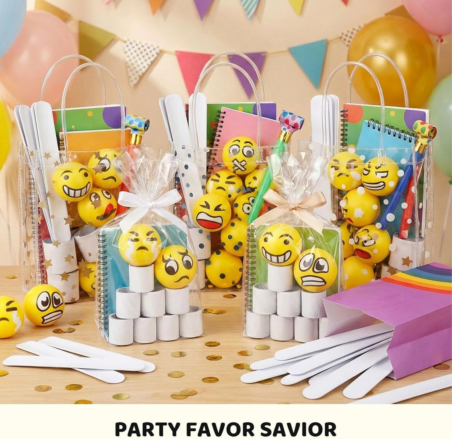 LovesTown 48PCS Slap Bracelets - Blank DIY Wrist Bands for Kids' Birthday Parties & School Crafts