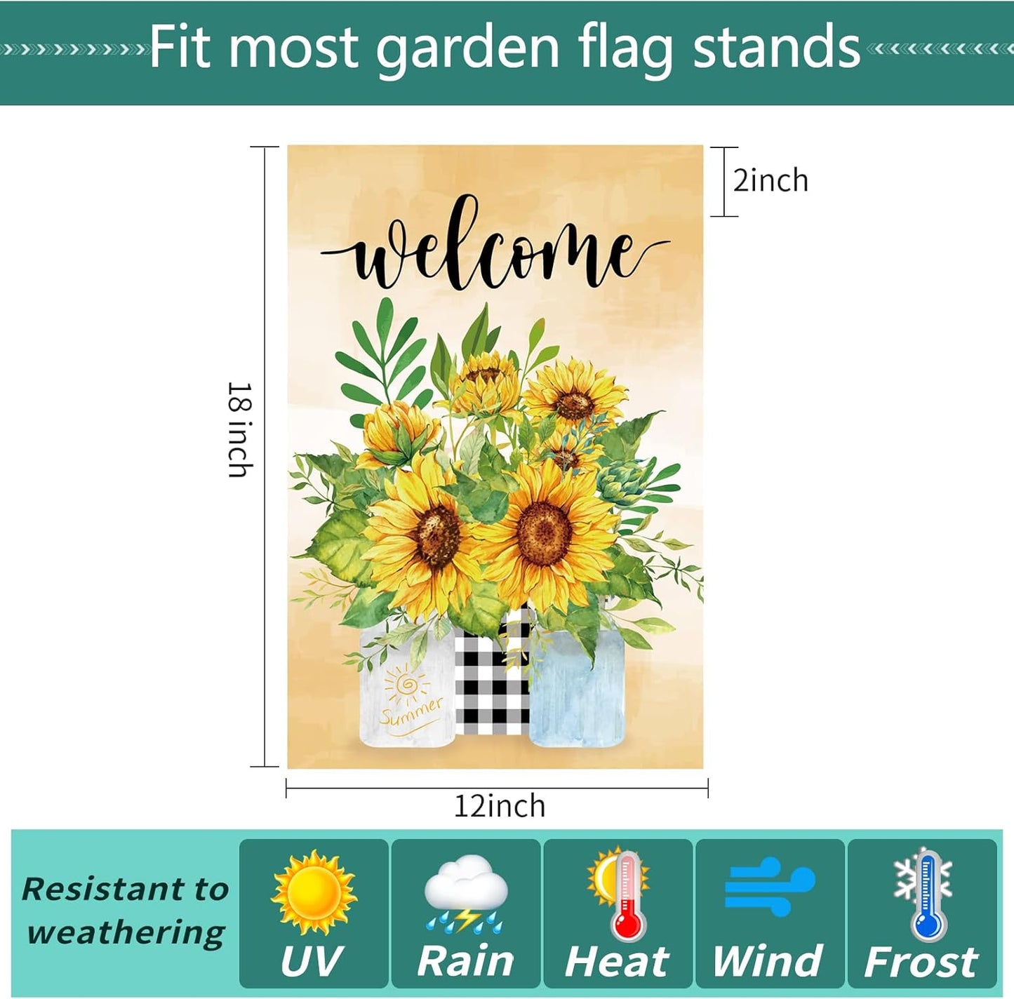 Seasonal Garden Flags Set of 12 - Double-Sided 12x18 Inch Yard Flags for All Occasions
