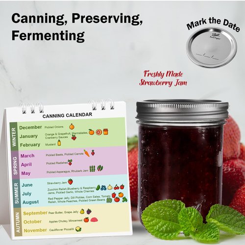 Ball Regular Mouth Mason Jars 8 oz. (12 Pack) - Half Pint Size Jars with Airtight Lids and Bands for Canning, Fermenting, Pickling, Meal Prep or DIY Decors and Projects Bundled with Peaknip Jar Opener