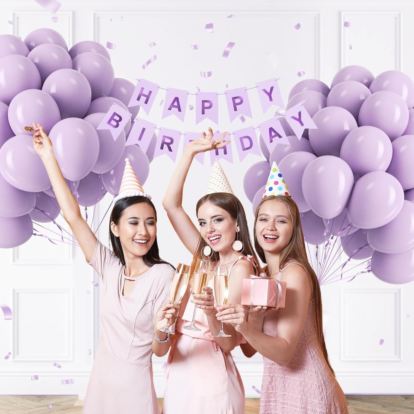 Light Purple Balloons - 12-Inch Pastel Latex Balloons | 50-Pack for Weddings, Baby Showers & Birthdays
