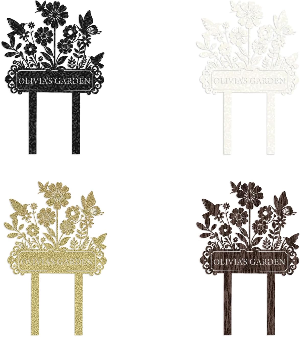 Skiennix Custom Garden Sign - Personalized Metal Stake for Outdoor Decor | Unique Gardening Gift