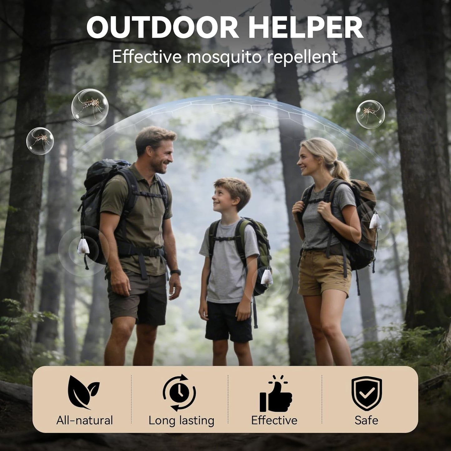 Skiennix Mosquito Repellent Balls - Natural Outdoor & Indoor Deterrent for Yard, Patio, Camping