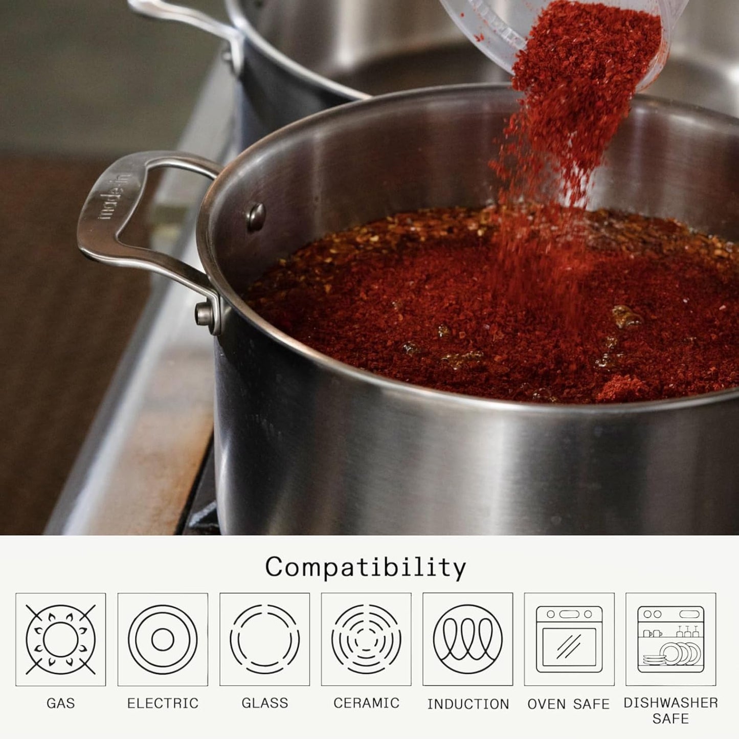 Made In Cookware | 6 Quart Stainless Steel Stock Pot With Lid | 5 Ply Stainless Clad | Professional Cookware | Crafted in Italy | Induction Compatible