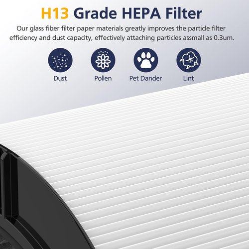 2-IN-1 Filter Replacement Filter for Dyson TP06 HP10 HP09 HP06 TP04 PH01 TP10 TP09 TP07 HP07 Air Purifier 360° Combi Glass Pure Cool Hot Humidify Fan, Upgrade 2-IN-1 HEPA + Carbon Filter, 2-Pack