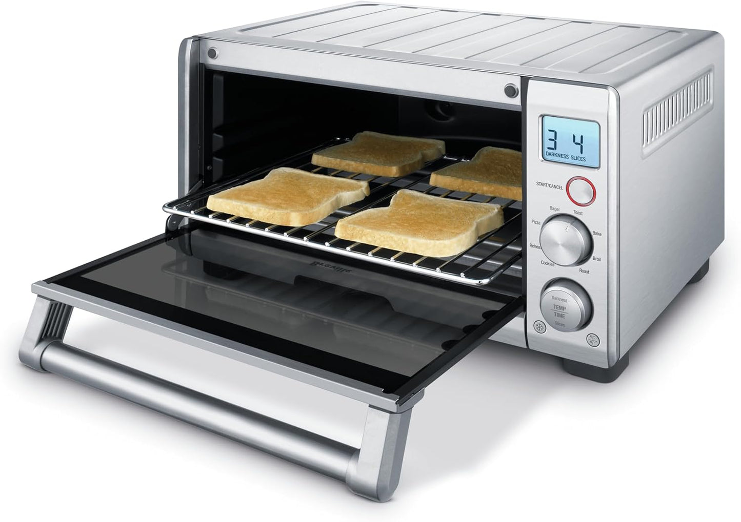 Breville Compact Smart Oven - Versatile Countertop Toaster Oven in Brushed Stainless Steel