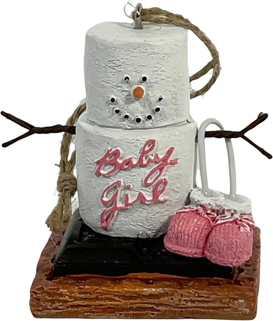 Baby Girl S'Mores Ornament - Cute Christmas & Everyday Decor