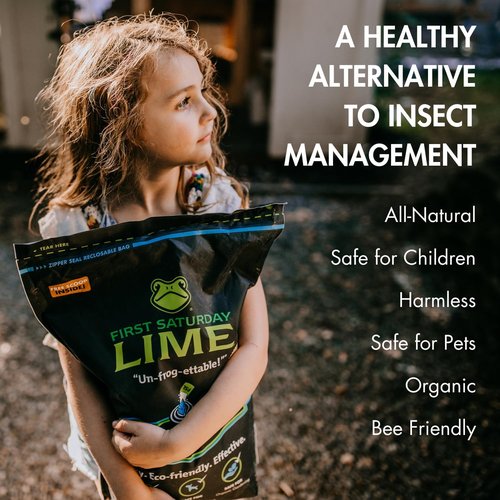 First Saturday Lime Insect Deterrent - 20LB Bag | Monthly Outdoor Insect Shield | Effective Ant & Pest Control