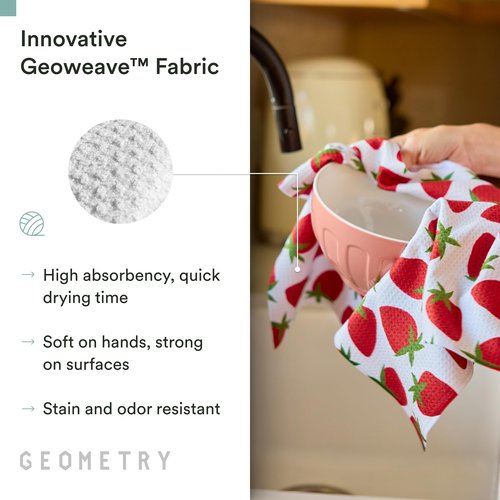 GEOMETRY Spring Kitchen Towels - Quick Dry Microfiber Cloth Spring & Summer Dish Towels for Kitchen Drying - Premium Quick Dry Towel - Sweet Green, 18" x 30" - 1-Pack
