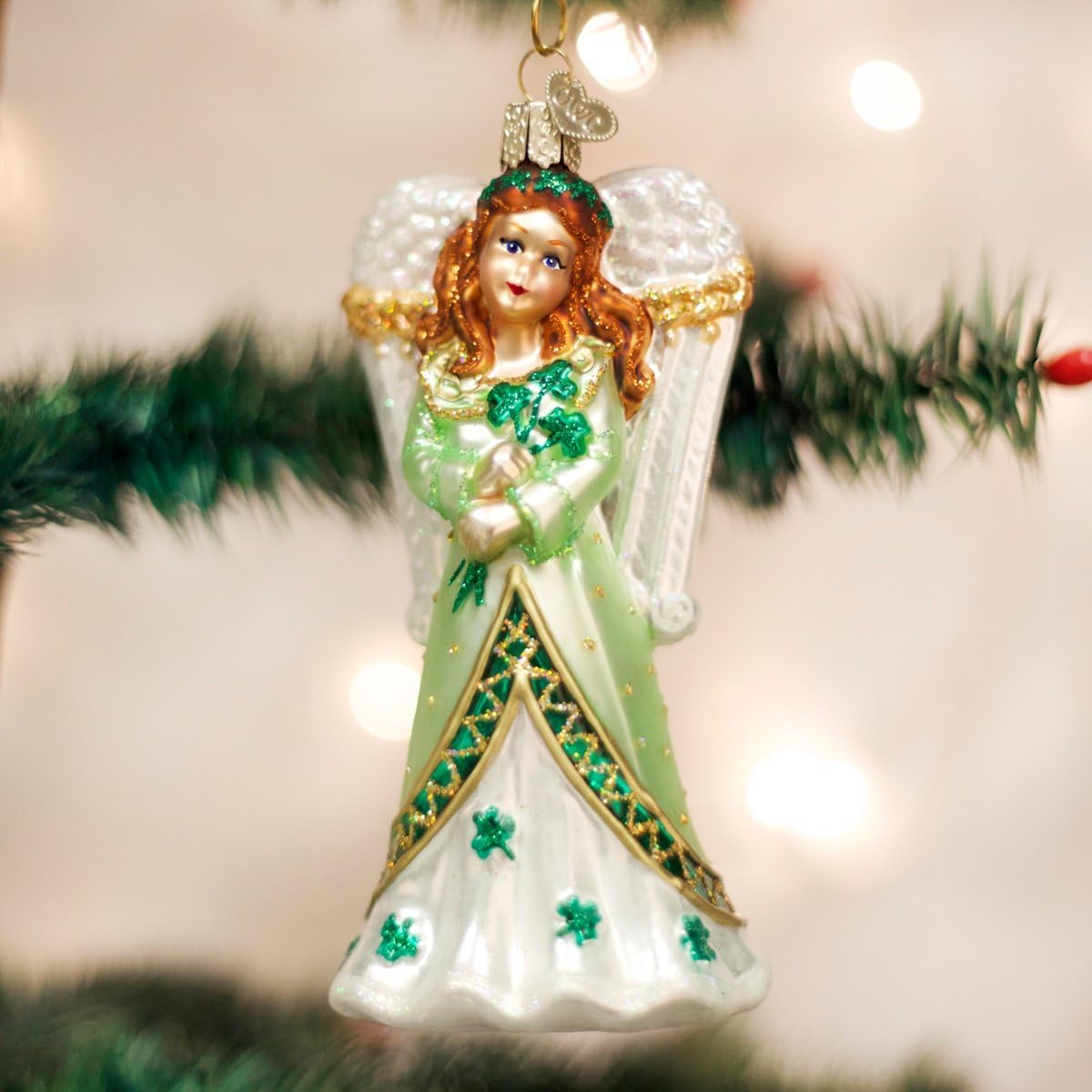 Baby Angel Glass Blown Ornament - Old World Christmas Tree Decor