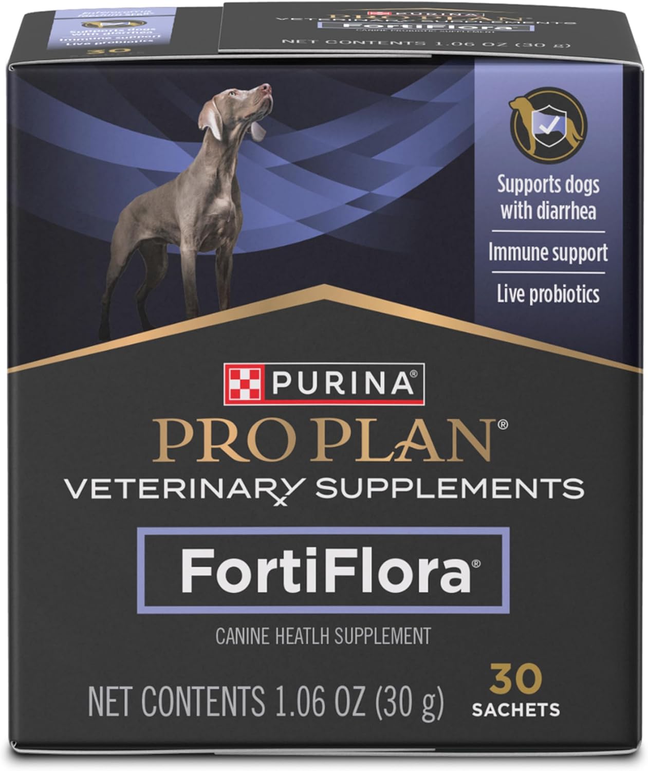 Purina Pro Plan FortiFlora Probiotics for Dogs - Supports Digestive Health & Reduces Diarrhea | 30 Count Box