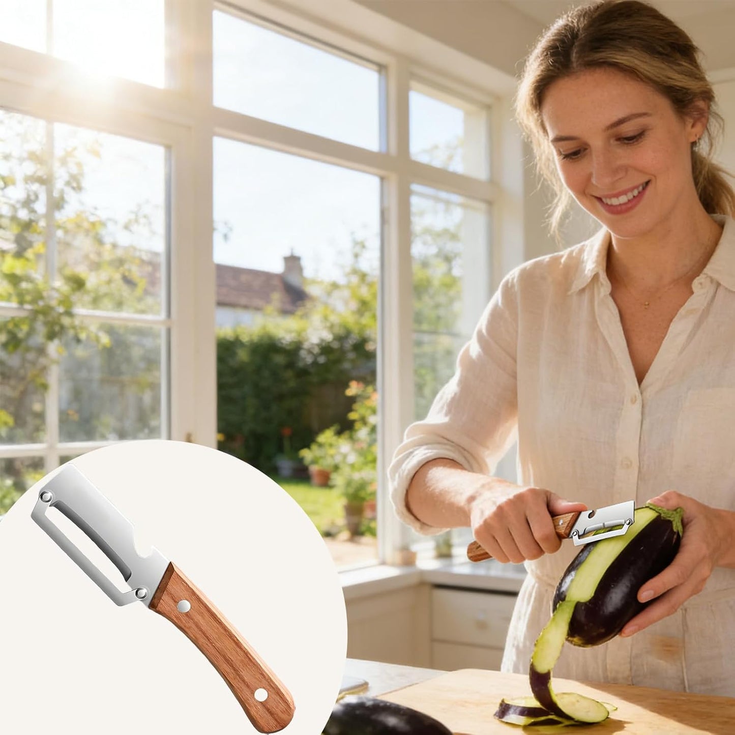 Skiennix 2-in-1 Vegetable Peeler - Premium Multifunctional Tool with Built-in Bottle Opener | Ideal for All Fruits & Vegetables