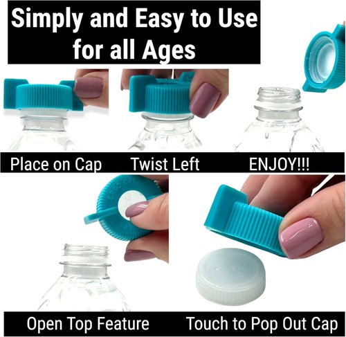 **Ergo Opener 3-Pack Water Bottle Opener - Easy Twist-Off Tool for Arthritis & Weak Hands | Made in USA**