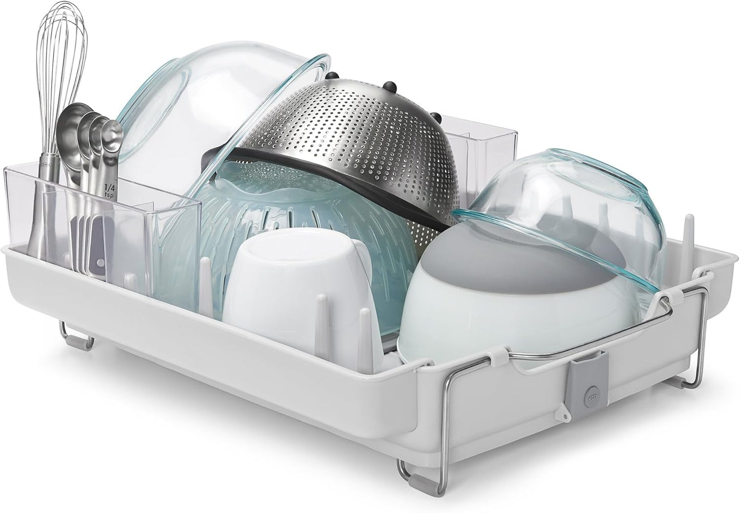 OXO Good Grips Foldaway Dish Rack - Space-Saving Design for Efficient Drying | Compact & Durable