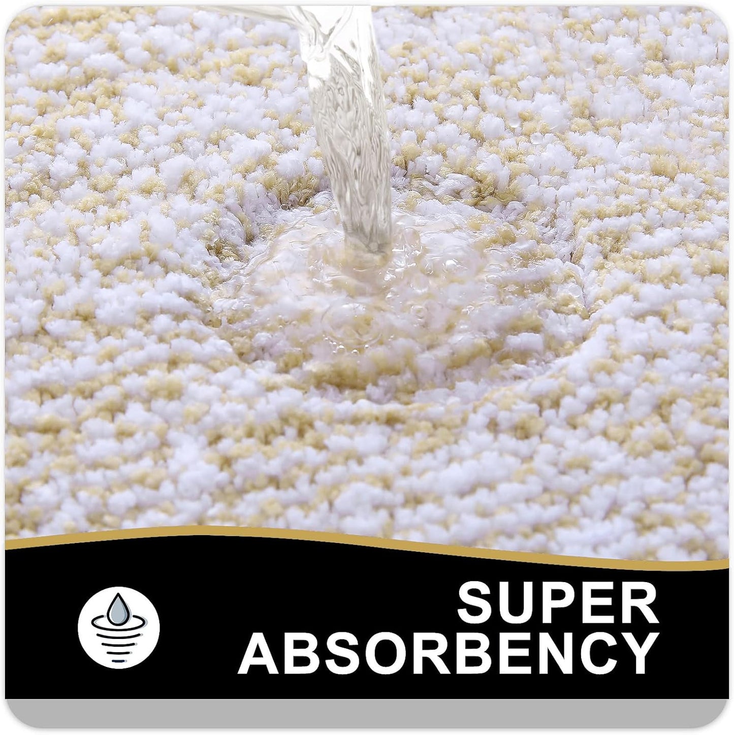 OLANLY Bathroom Rugs - Extra Soft Microfiber Bath Mat | Non-Slip, Quick Dry, 24x16, Beige