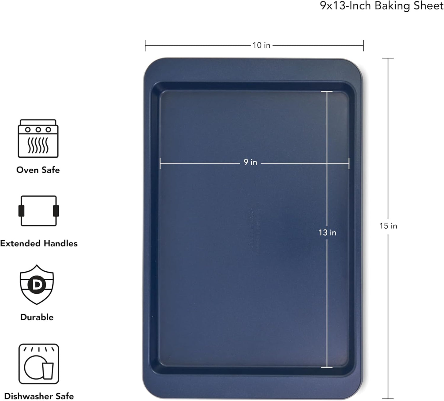 KitchenAid Nonstick Aluminized Steel Baking Sheet - 9x13in, Ink Blue for Perfect Baking Results