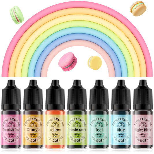 Upgraded Gel Texture 10 Colors Gel Based Vibrant Food Color Dye Flavorless Edible Icing Color Concentrated for Easter Egg Macaron Fondant Cookie