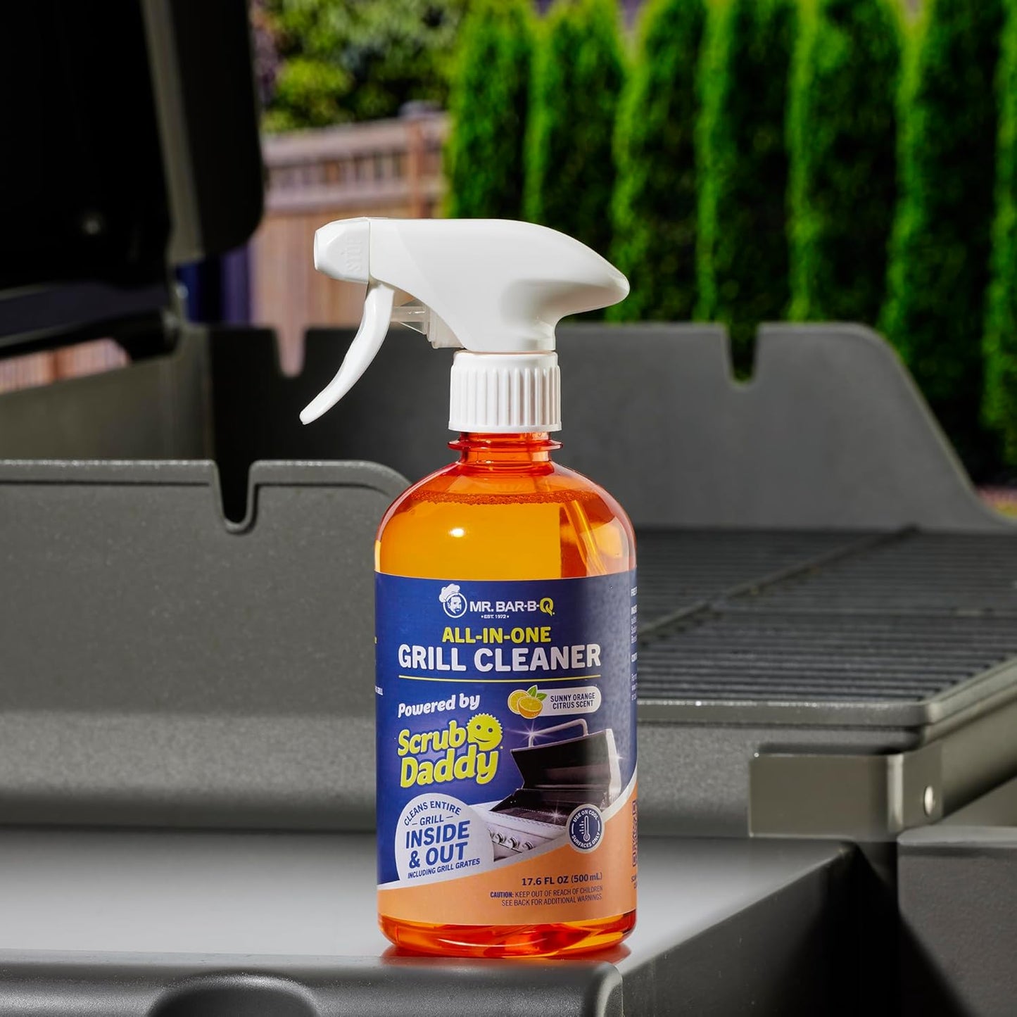 Mr. Bar-B-Q Grill Cleaner - All-In-One Solution Powered by Scrub Daddy for Effortless Cleaning