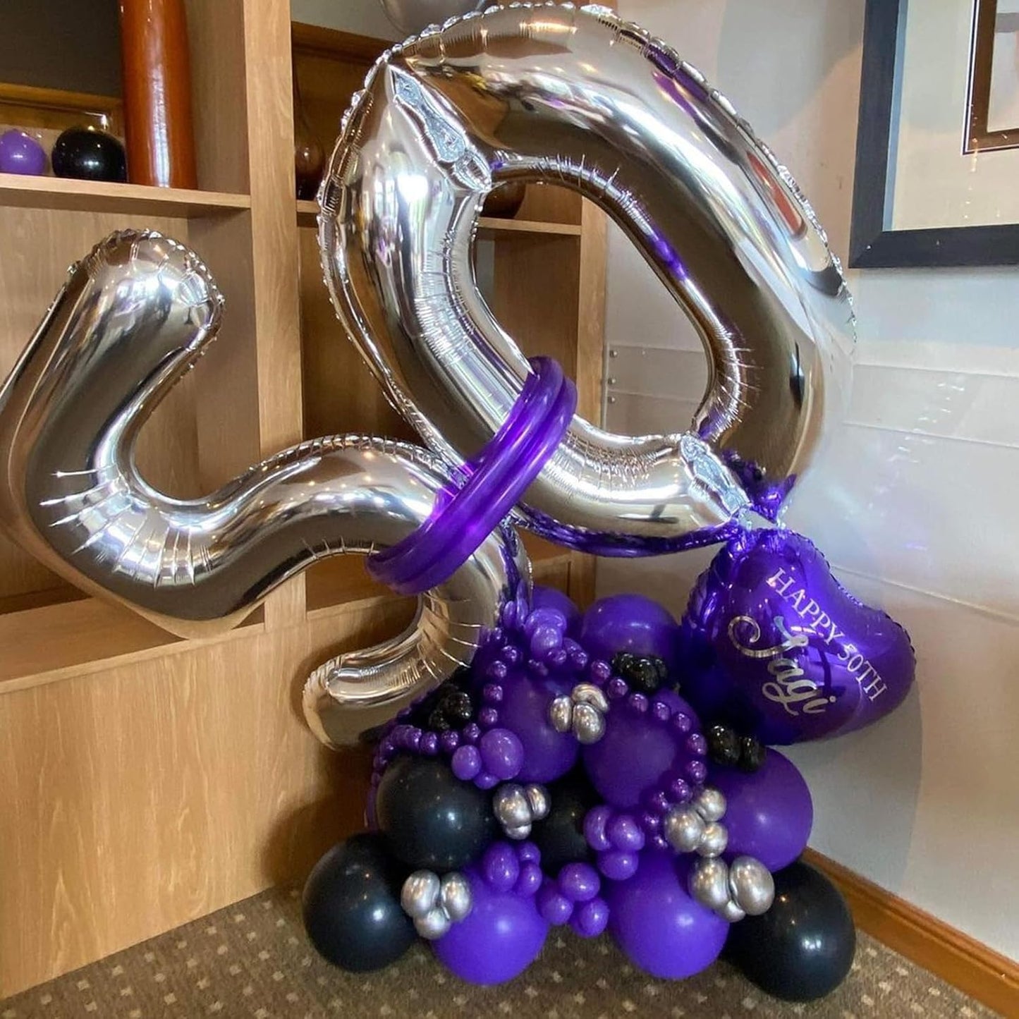 Skiennix 12-Inch Purple & Black Latex Balloons - 67pcs for Birthday, Graduation & Party Decor