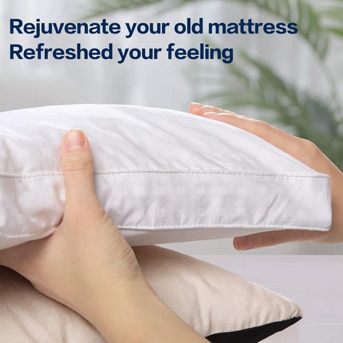 COHOME Queen Size Mattress Topper - Extra Thick Cooling Pad with Plush Down Alternative Fill | 60x80 Inches, White