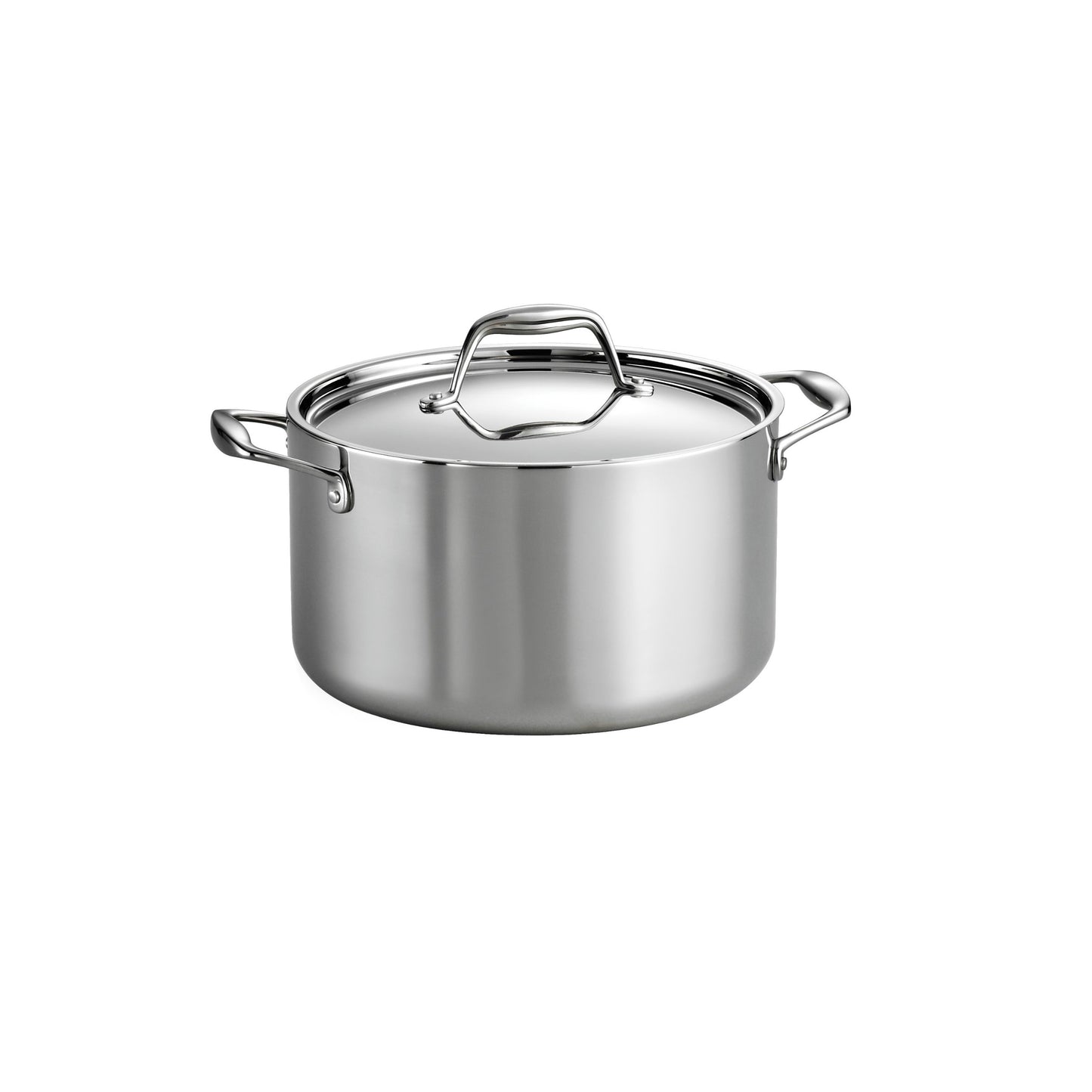 Tramontina Signature Tri-Ply Clad Stainless Steel 6-Quart Sauce Pot with Lid, Induction-Ready Pot, Dishwasher-Safe, NSF-Certified, Made in Brazil