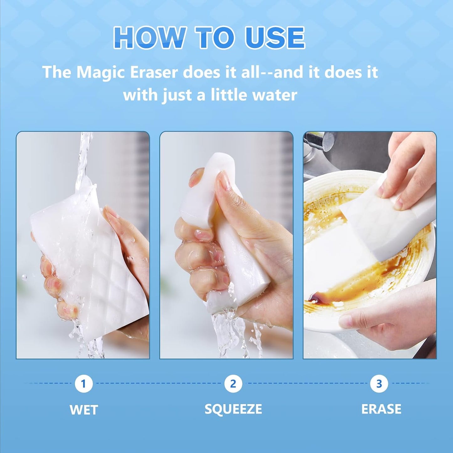 Squish Magic Eraser Sponge - 18 Pack Melamine Foam Cleaning Pads for Walls, Oven & Kitchen