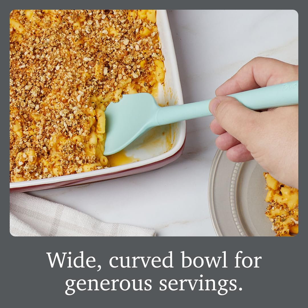 Tovolo Flex Core Scoopula Silicone Multifunction Spoon Spatula Combo Aqua Seafoam Green, BPA Free Spatula Spoon Silicone Heat Resistant Scoopula, Scoop and Serve Spatula Combo Kitchen Utensils