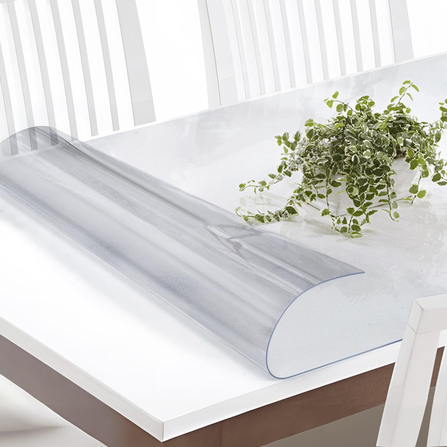 Vicwe Frosted Table Cover Protector 42 x 66 Inch, 1.5mm Thick Plastic Table Cover Rectangle,PVC Frosted Table Protector, Clear Table Cover for Night Stand, Writing Desk，Dining Room Table