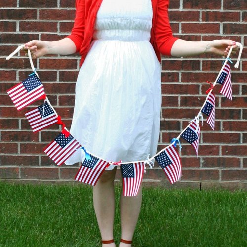 Anley US National American String Pennant Flags, Patriotic Events 4th of July Independence Day Decoration Sports Bars - 33 Feet 38 Flags