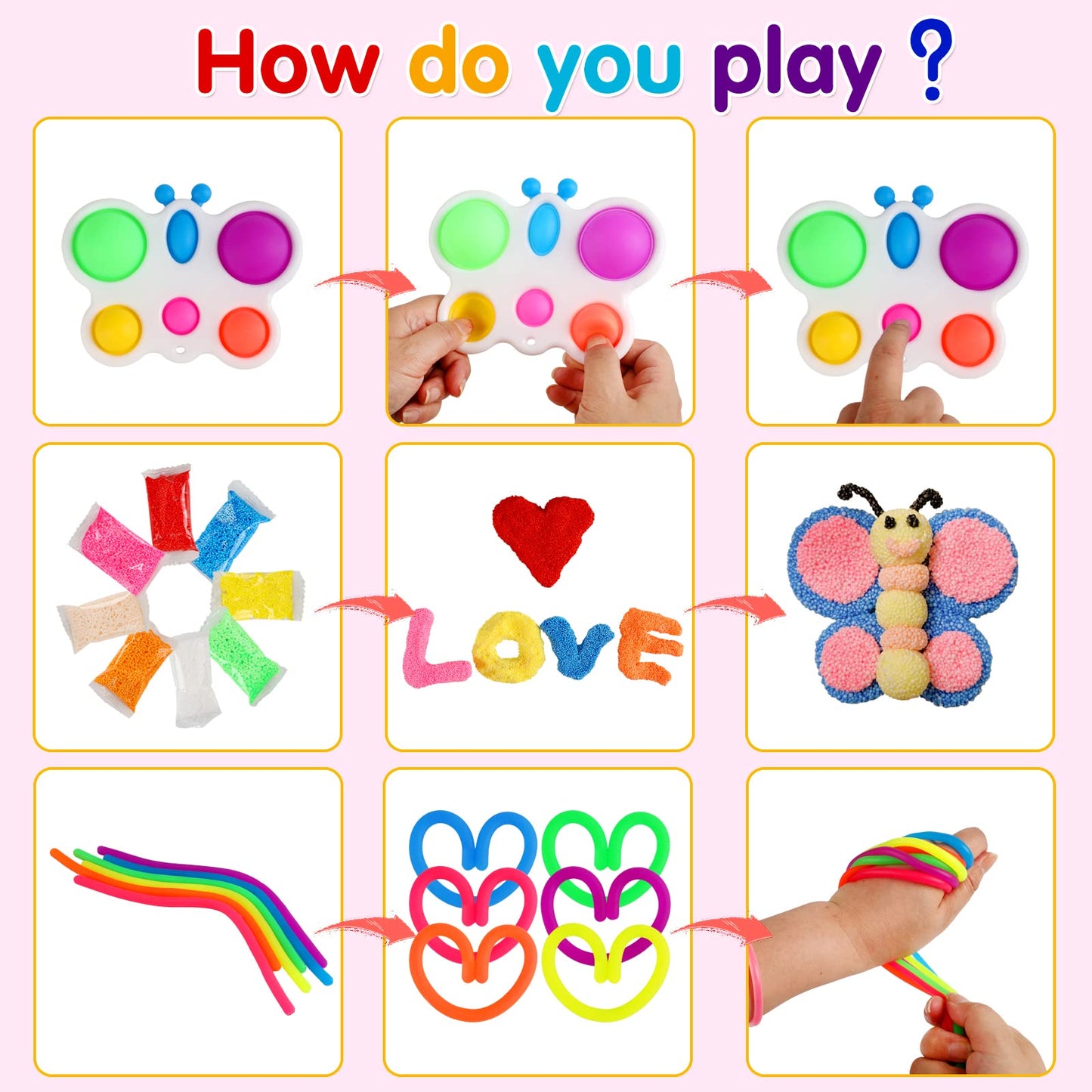 160 pcs Fidget Toys Pack, Party Favors For Kids 8-12 Mini Autism Sensory Toy Goodie Bag Pinata Stuffers Treasure Box School Prizes Birthday Party Supplies Halloween Treat Xmas Gifts For Boys Girls 4-8